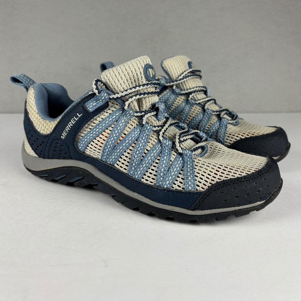 Merrell Siren Edge Sport Hiking Shoes Mesh Lace Up 6.5 Dark Denim Blue Heaven